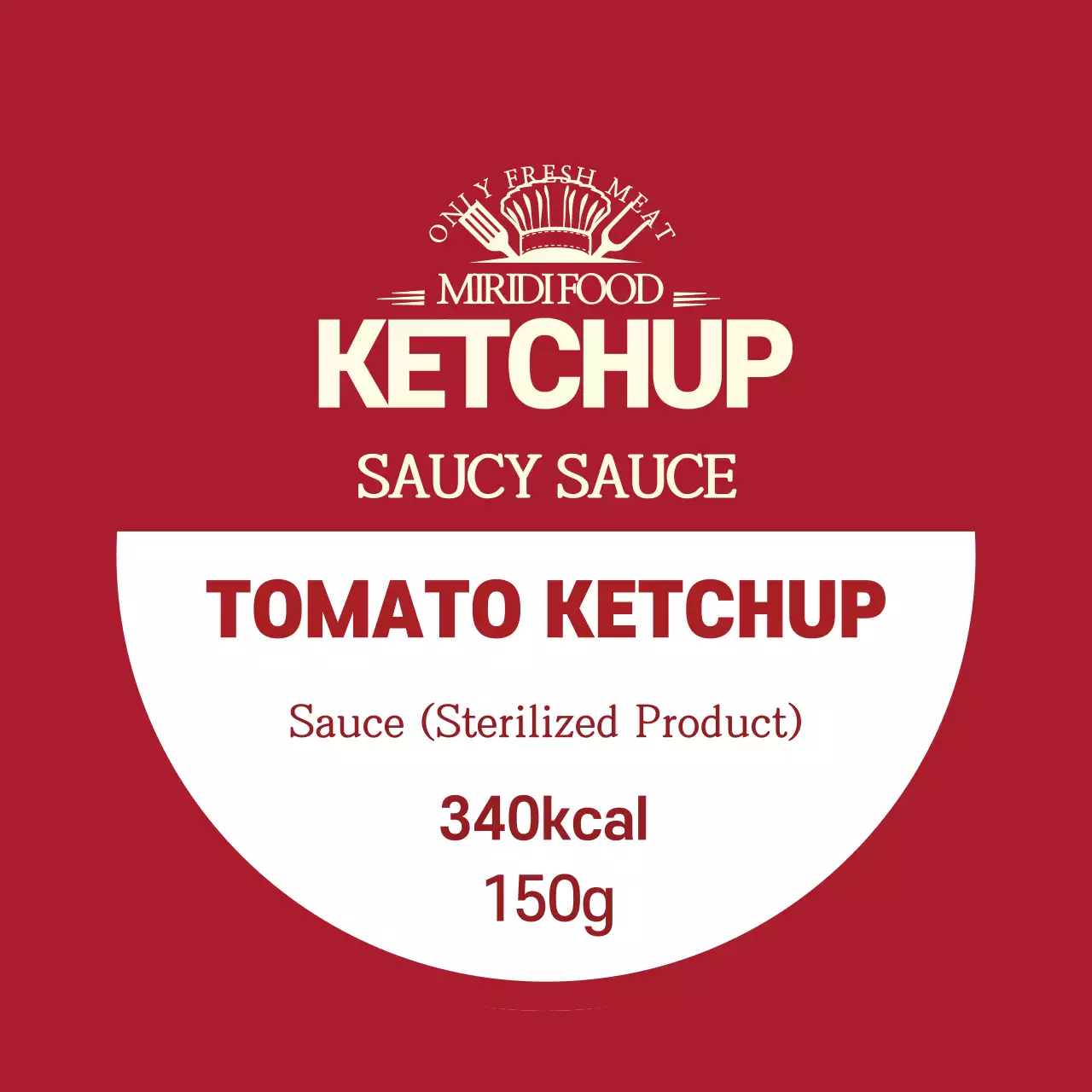 Red Traditional Ketchup Label Instagram Post
