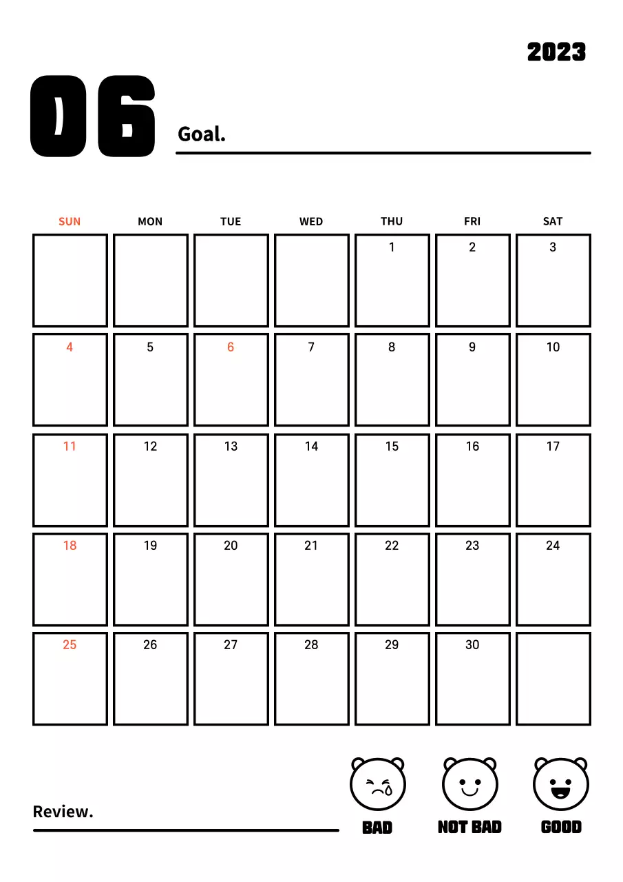 スッキリとしたラインの新年計画ゴールトラッカー
