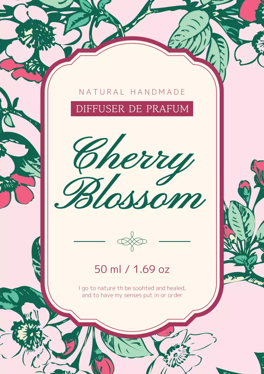 ピンク かわいい ディフューザー ラベル ポスター