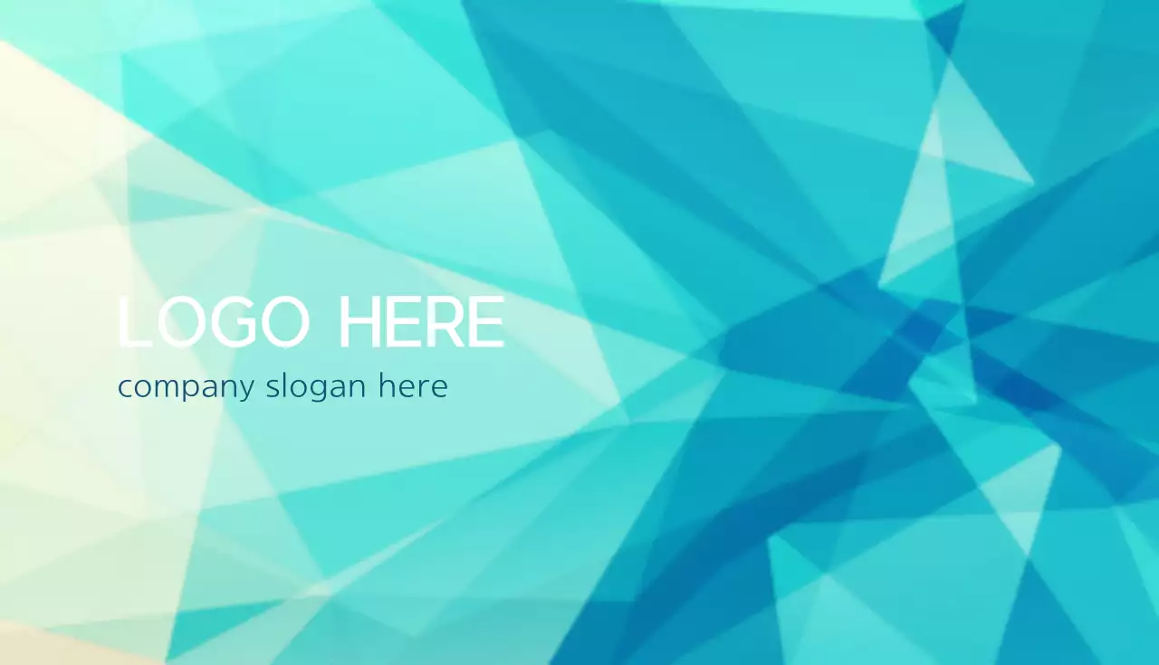 青 シンプル ビジネス 名刺