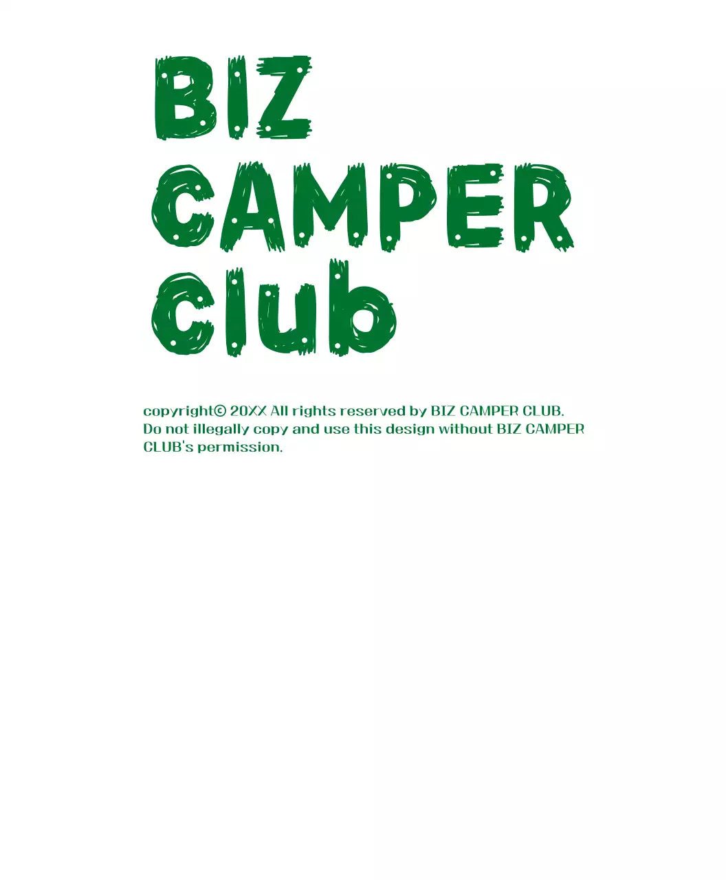 キャンプするリスのキャラクターが描かれたキャンプクラブ キャンプ同好会団体Tシャツ