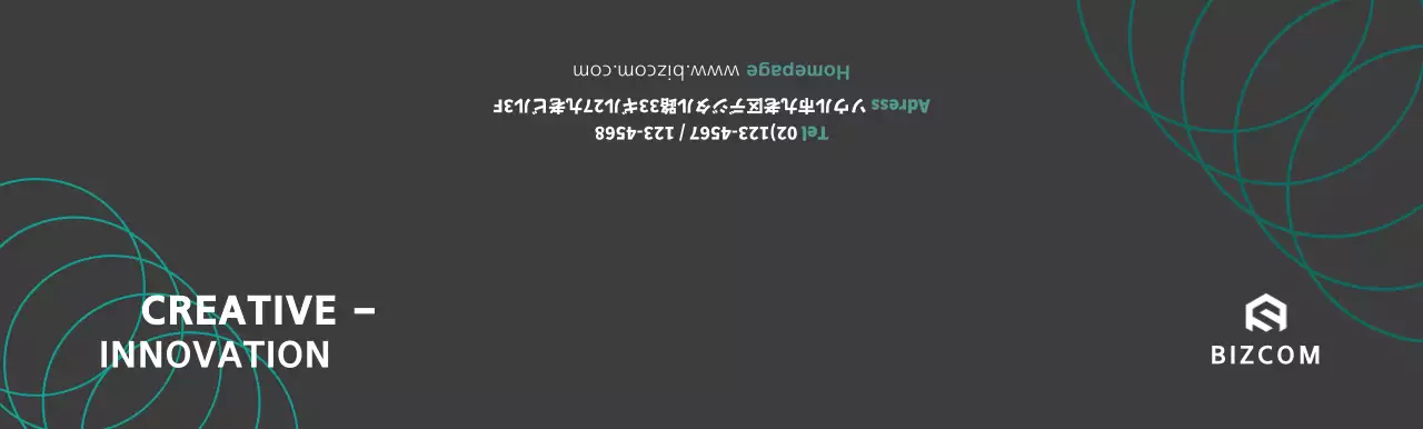 ブラックグレーのシンプルなビズコム会社販促用