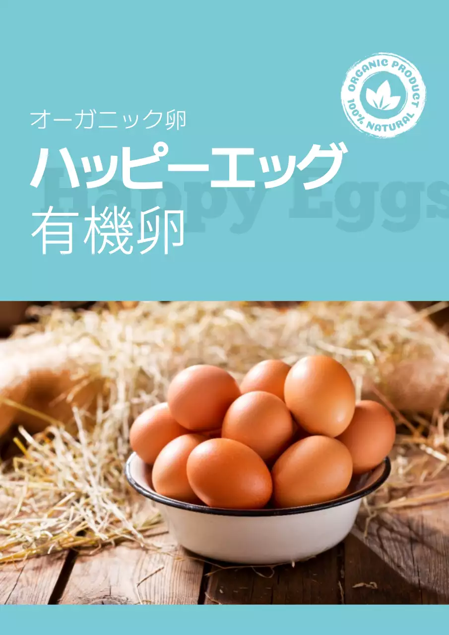 水色 シンプル 食品 ポスター 詳細ページ