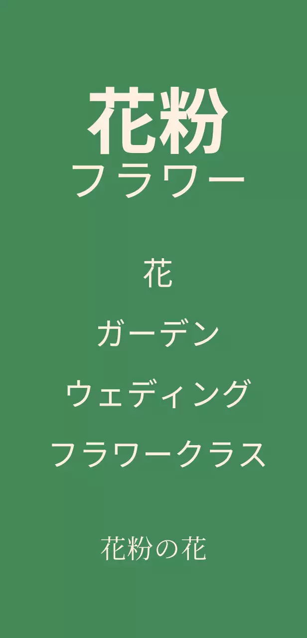 緑色の背景の植物イラストが描かれた花屋の入り口看板