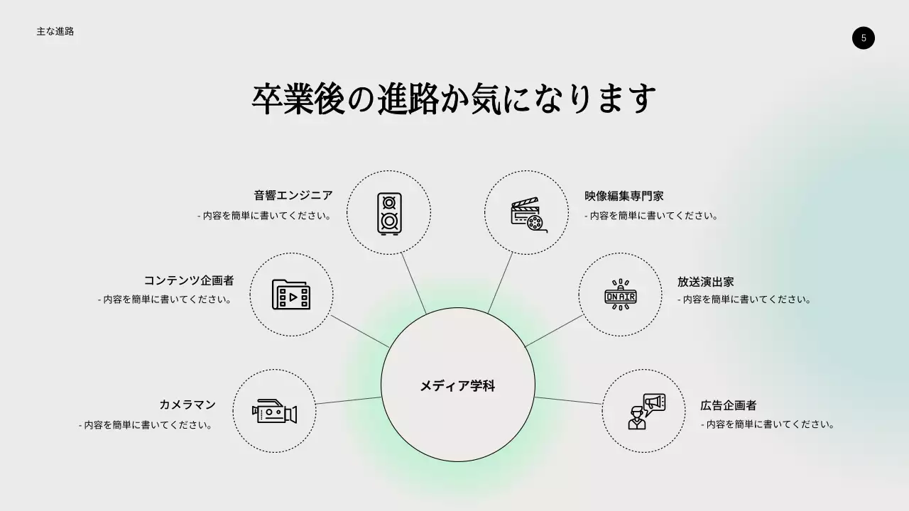 ミント シンプル 大学 資料 プレゼンテーション