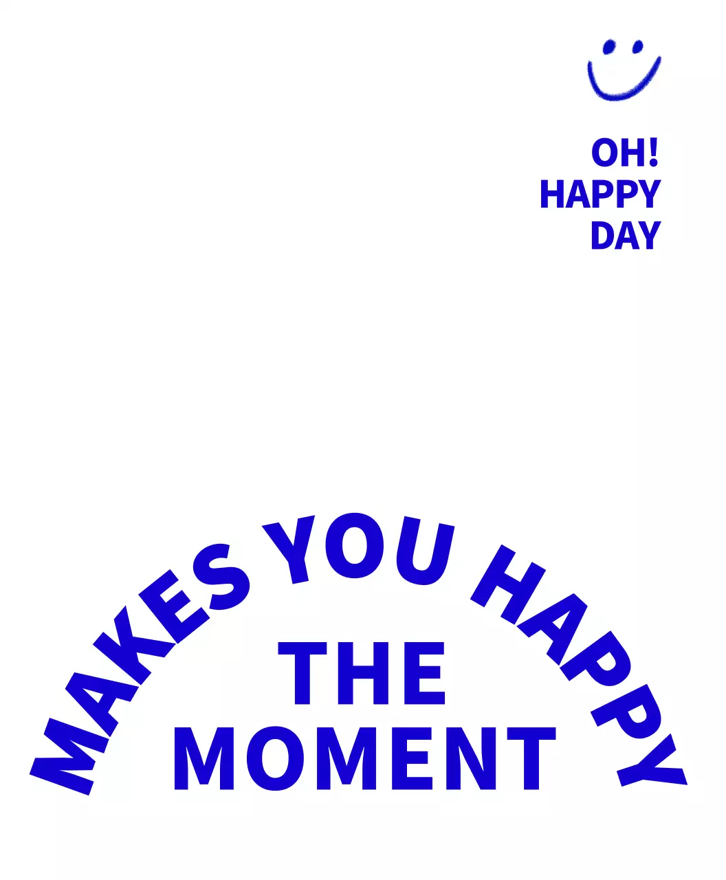 藍色のシンプルで可愛いブランドグッズエコバッグ