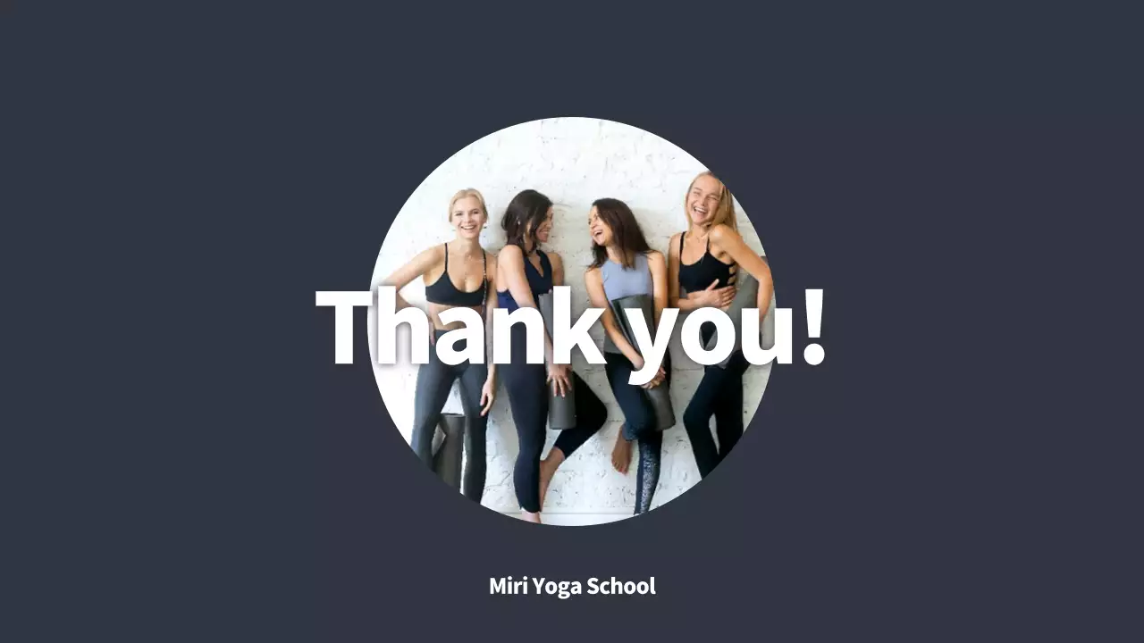 グレー モダン ヨガ プレゼンテーション