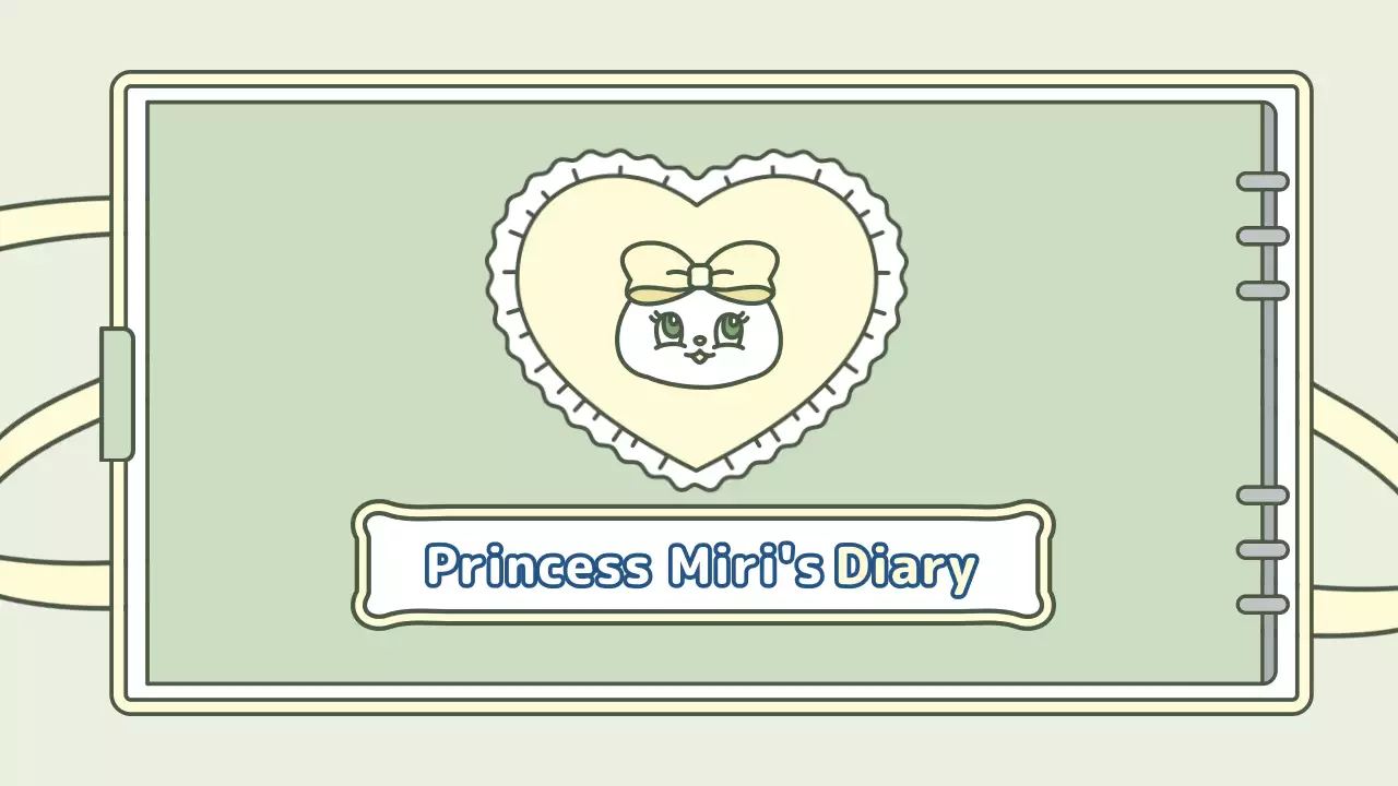 青 かわいい 日記 ノート プレゼンテーション