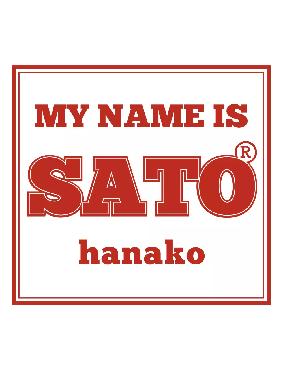 赤と白のシンプルでヒップなコンセプトの団体Tシャツ。