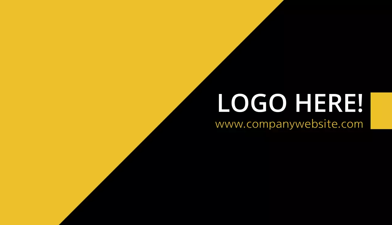 黄色 シンプル ビジネス 名刺