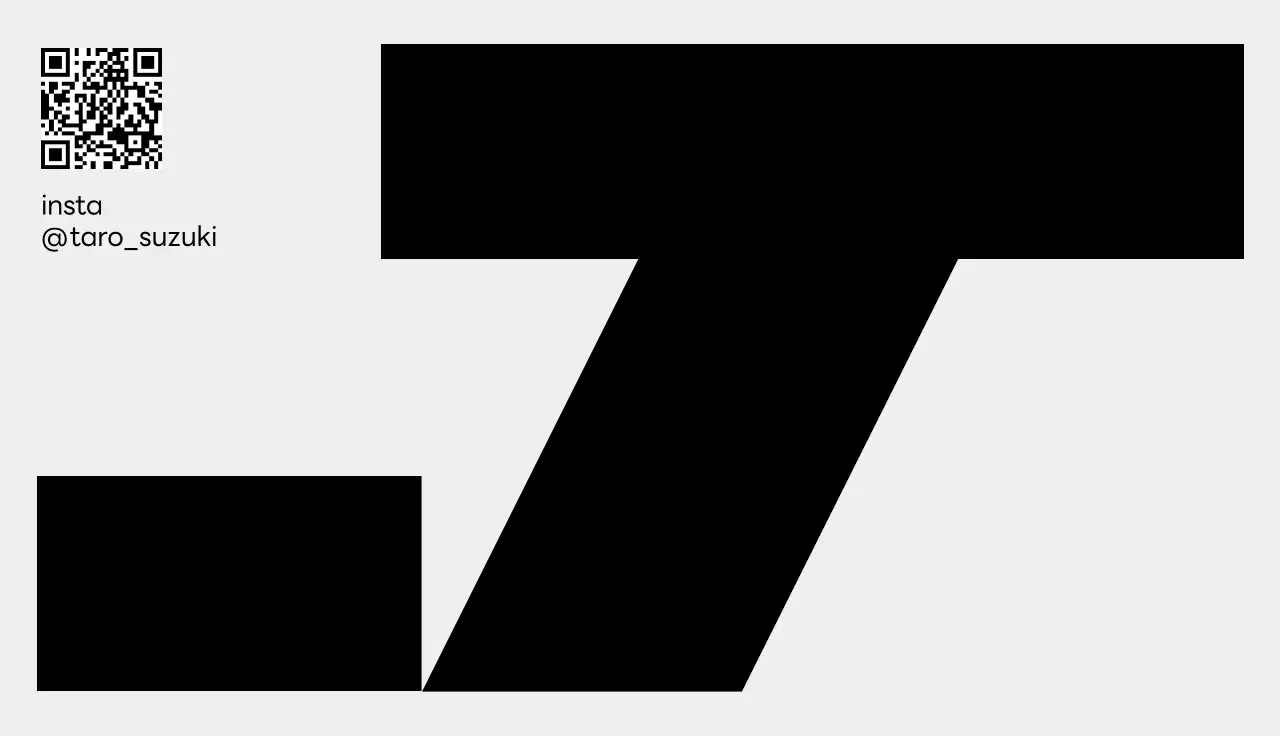 直線のロゴが印象的なシルバー名刺