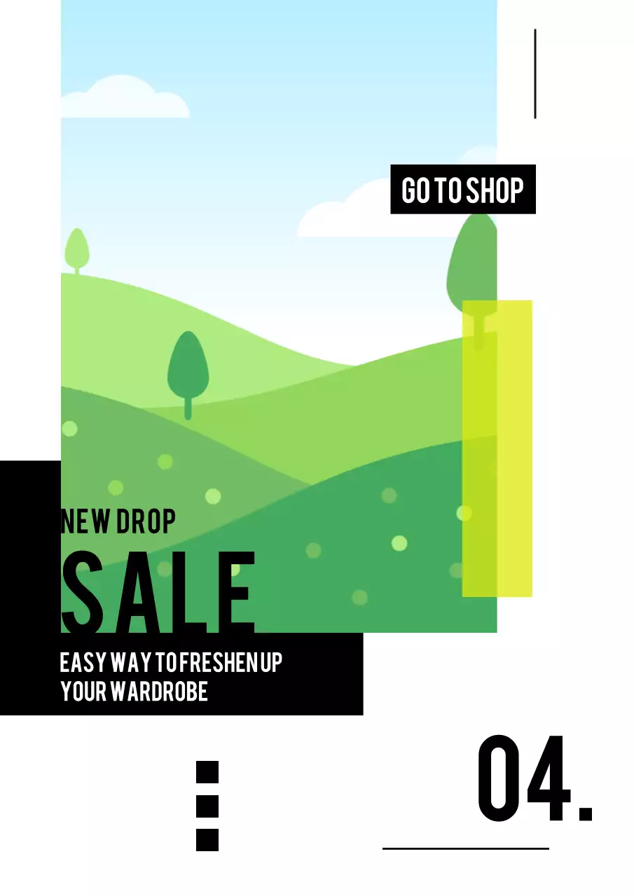 緑 モダン セール ポスター