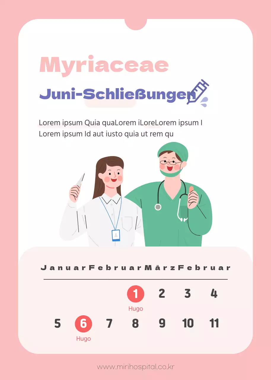 Rosa und lila Thema für Krankenhausschließungen im Juni