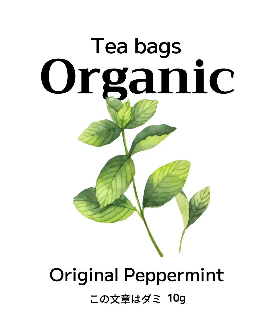 水彩フルーツイラストのオーガニックフルーツティーバッグ