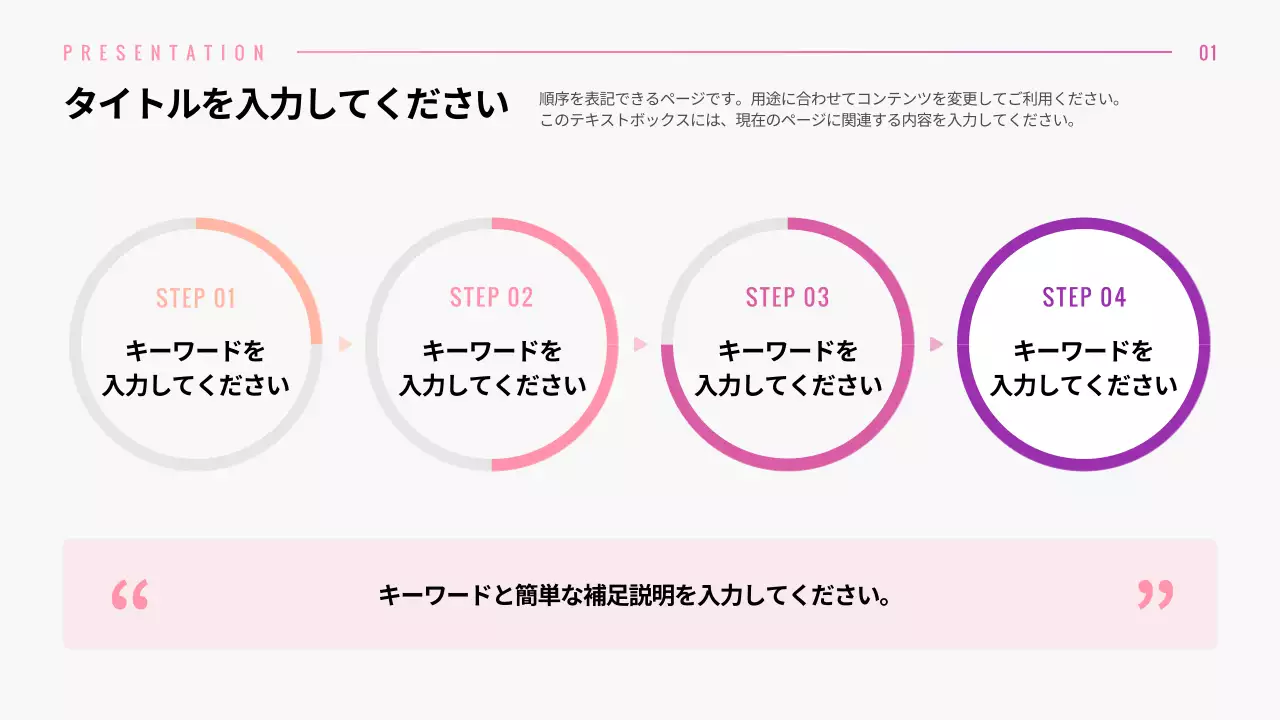 ピンク モダン プラン プレゼンテーション