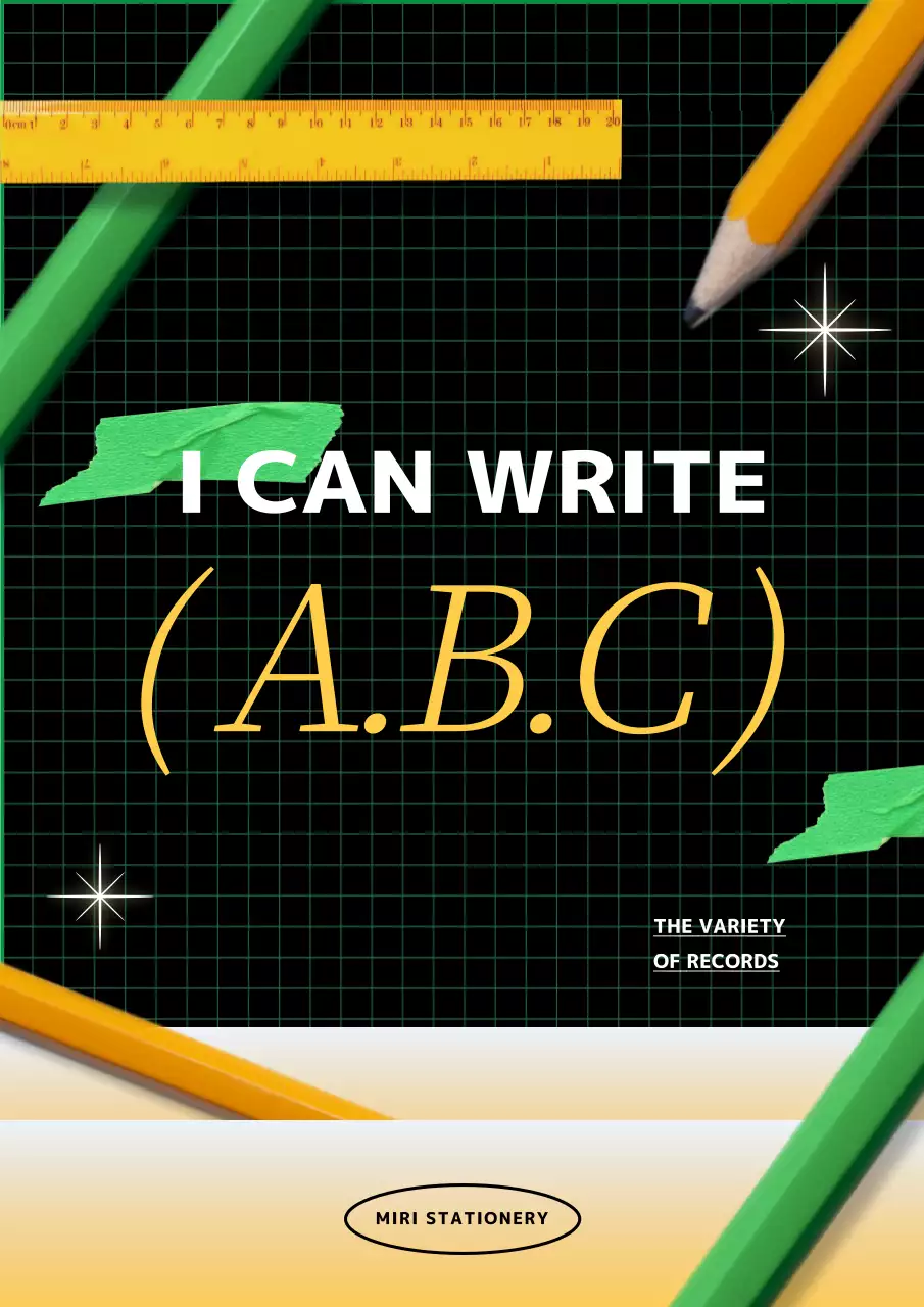 黒 モダン 文房具 ポスター