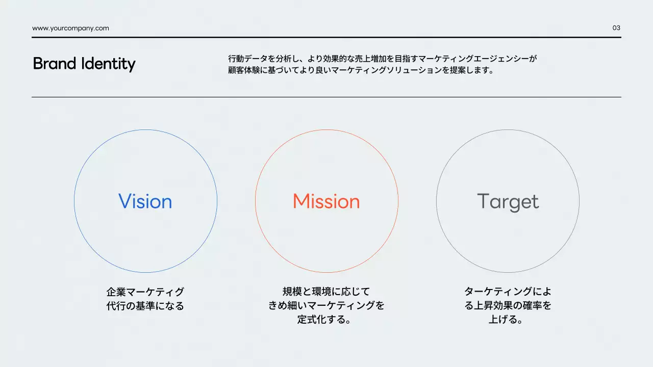 青 シンプル デザイン ガイド プレゼンテーション