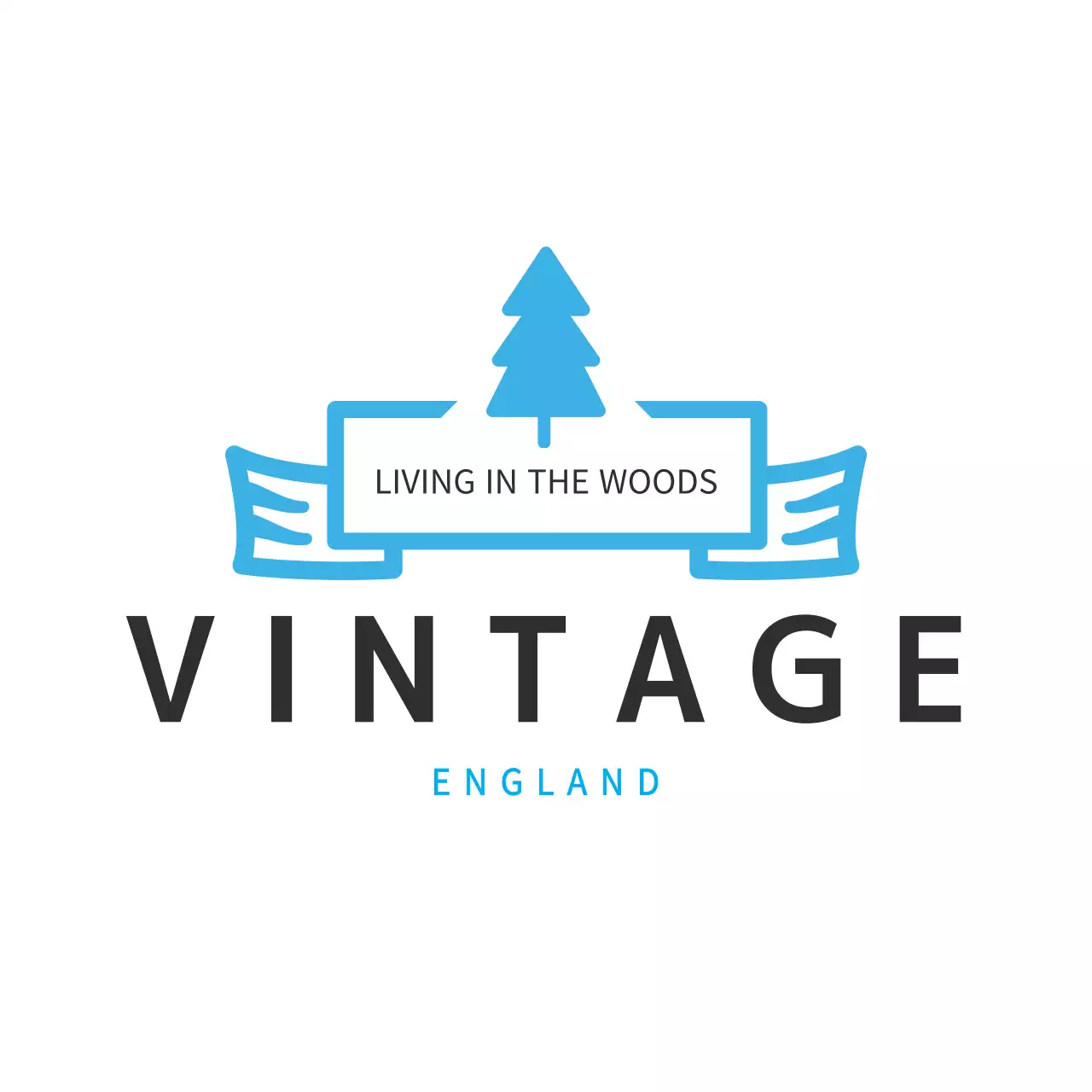 青 ビンテージ ロゴ