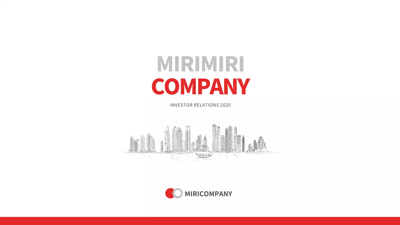 赤 モダン 企業 プレゼンテーション