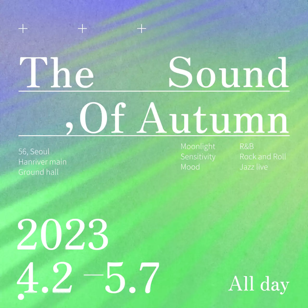 カラフル モダン 音楽 ポスター SNS投稿 正方形