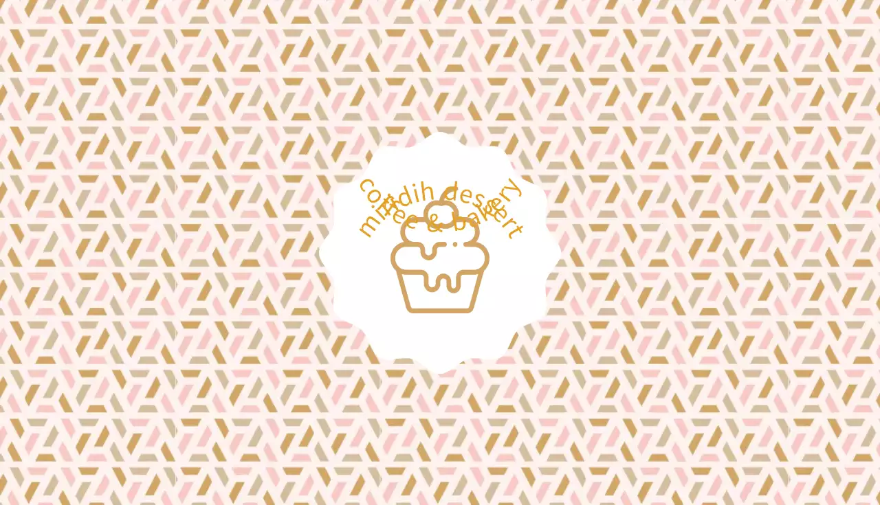 ピンク シンプル デザート メニュー 名刺