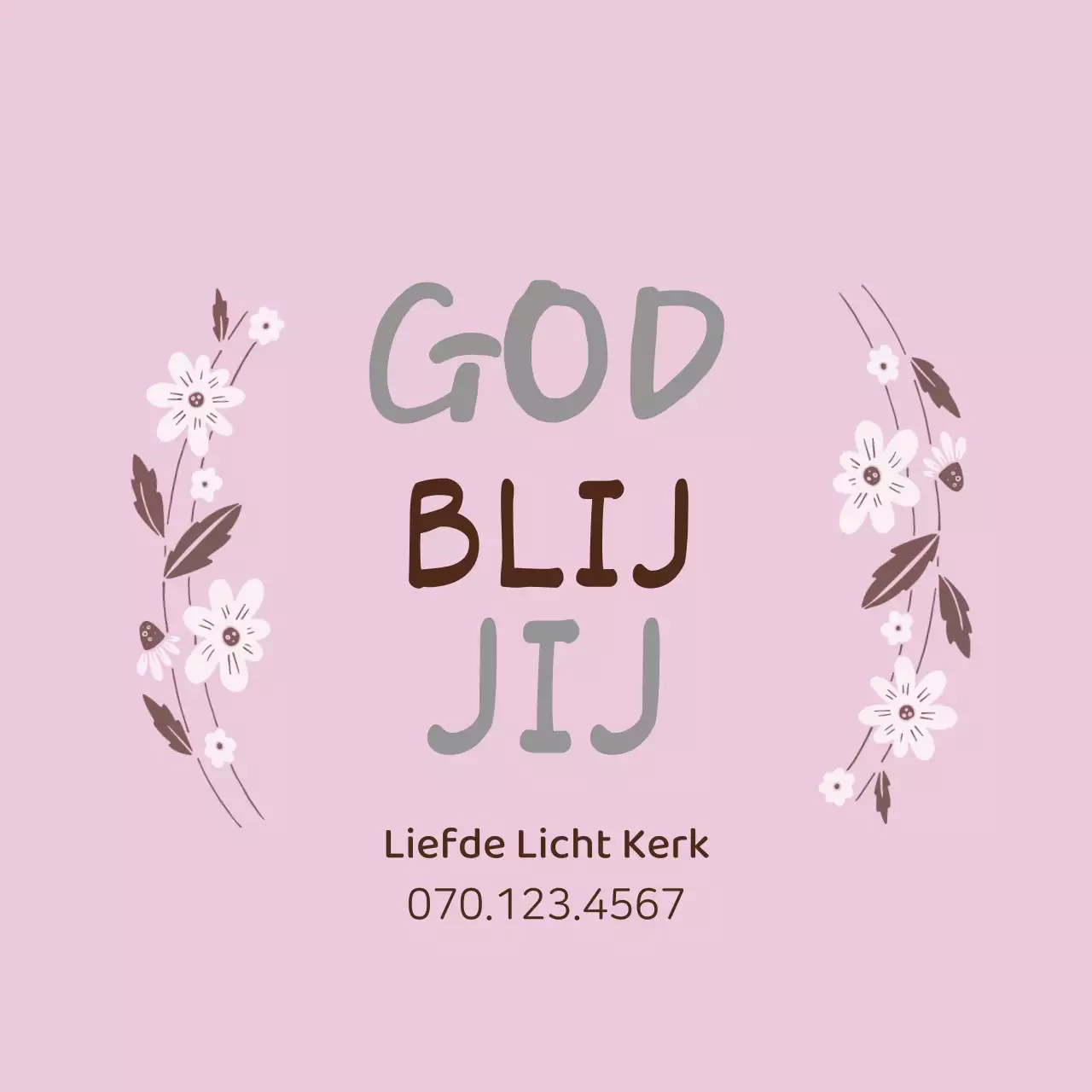 Mauve Kalligrafie Briefpapier Kerk