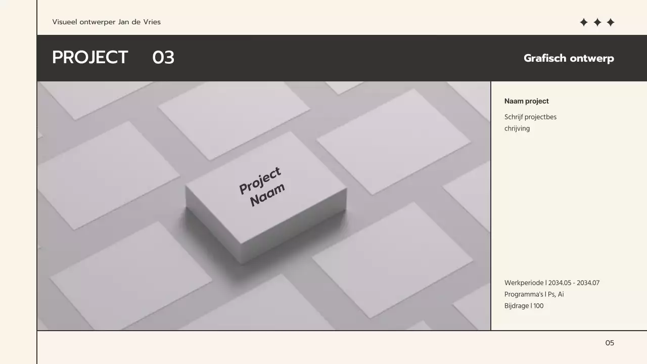 Een eenvoudige portfolio in beige en mauve voor de zoektocht naar een baan