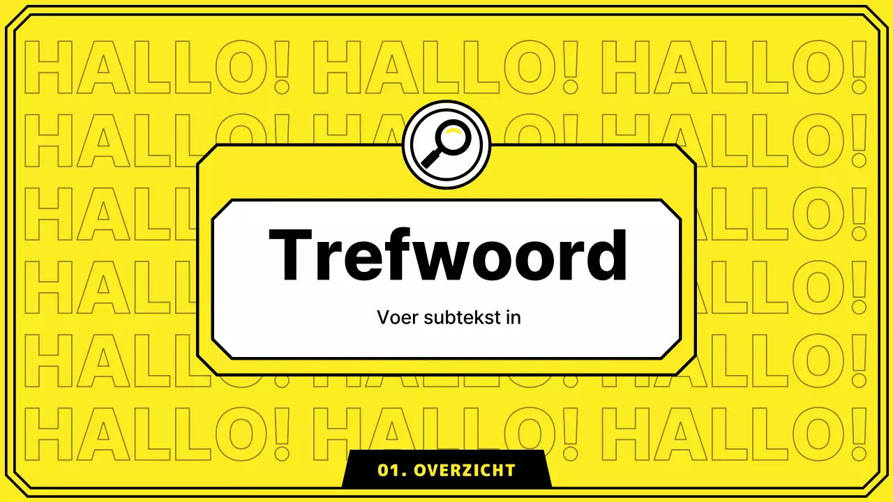 Markeer trefwoorden in een eenvoudige lijnstijl in geel en mint