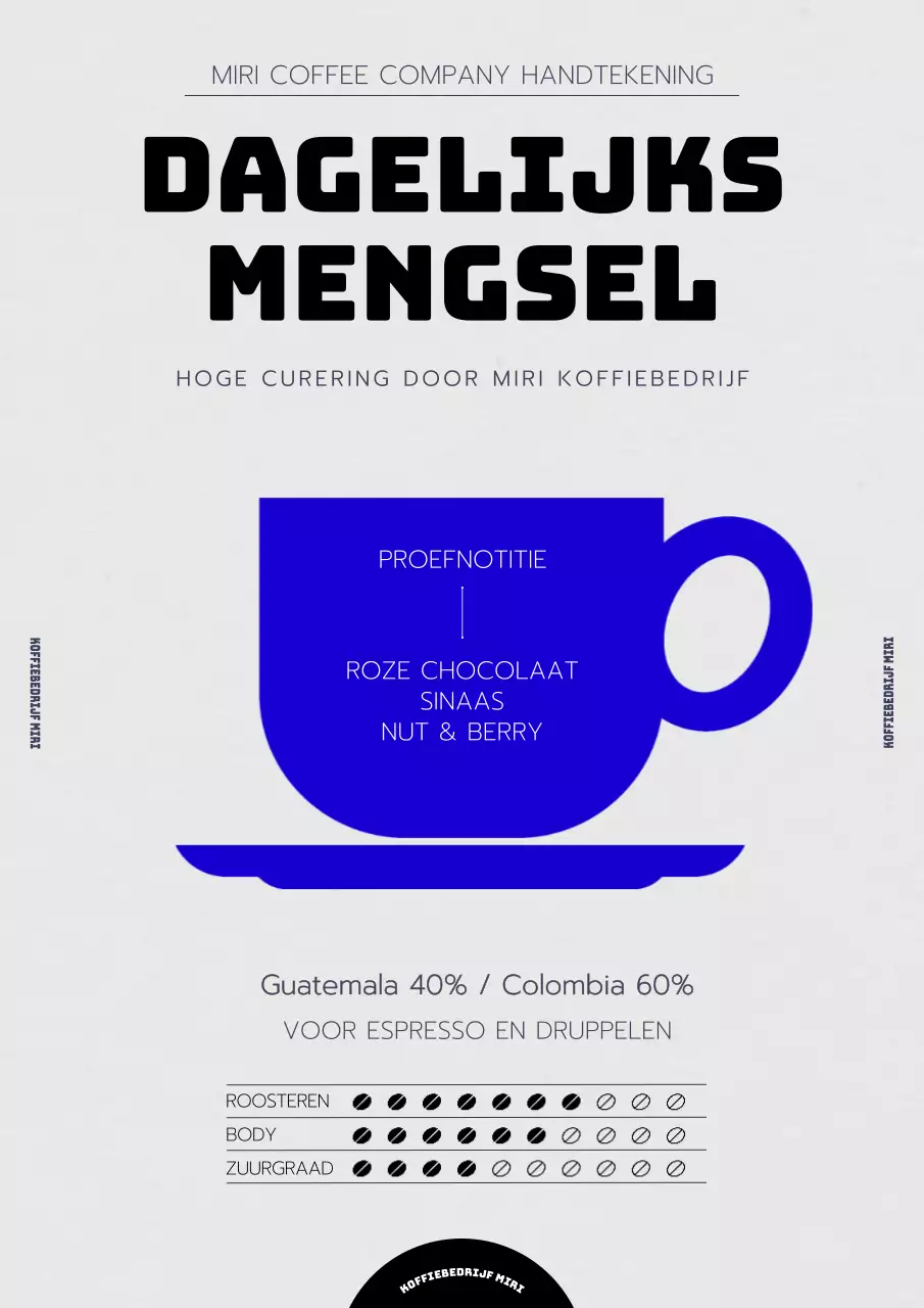 Eenvoudige blauwe koffiebonen