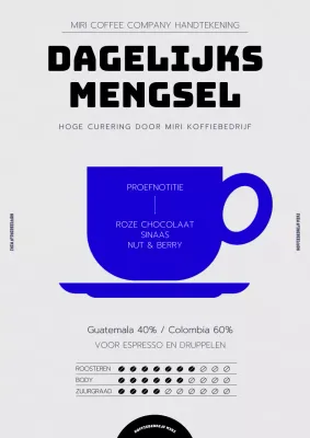 Eenvoudige blauwe koffiebonen