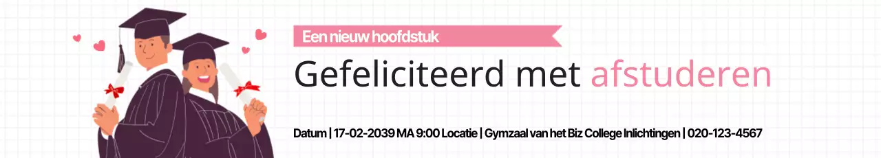 Gefeliciteerd met je afstuderen