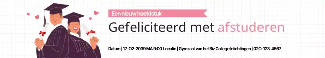 Gefeliciteerd met je afstuderen