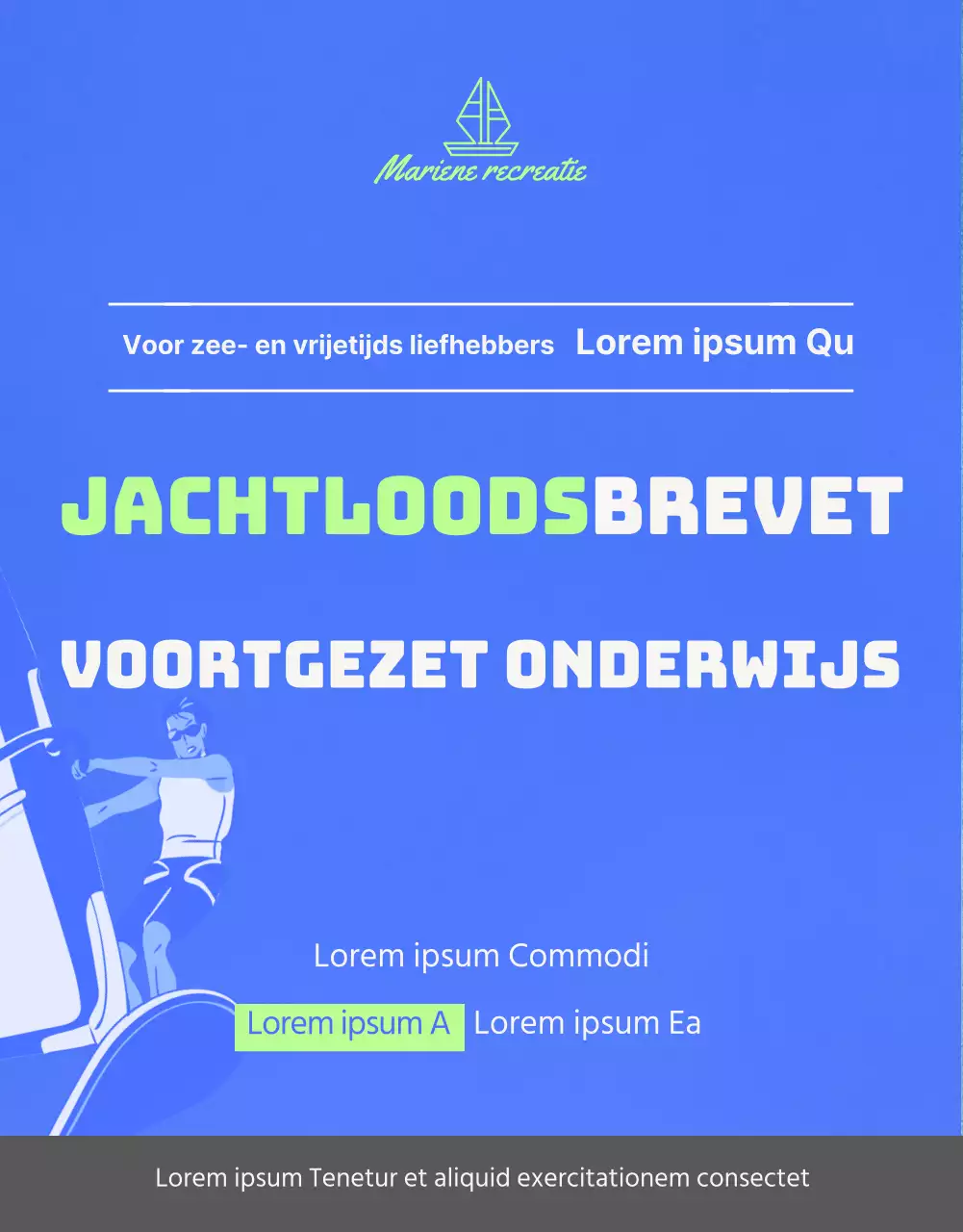 Een gids voor de opleiding voor een jachtvliegbrevet in de levendige kleuren limoen en blauw