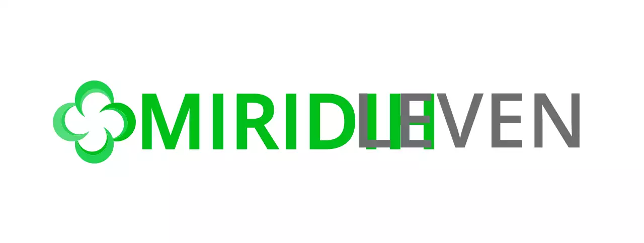 Het embleem van de verzekeringsmaatschappij met groen eenvoudig symbool