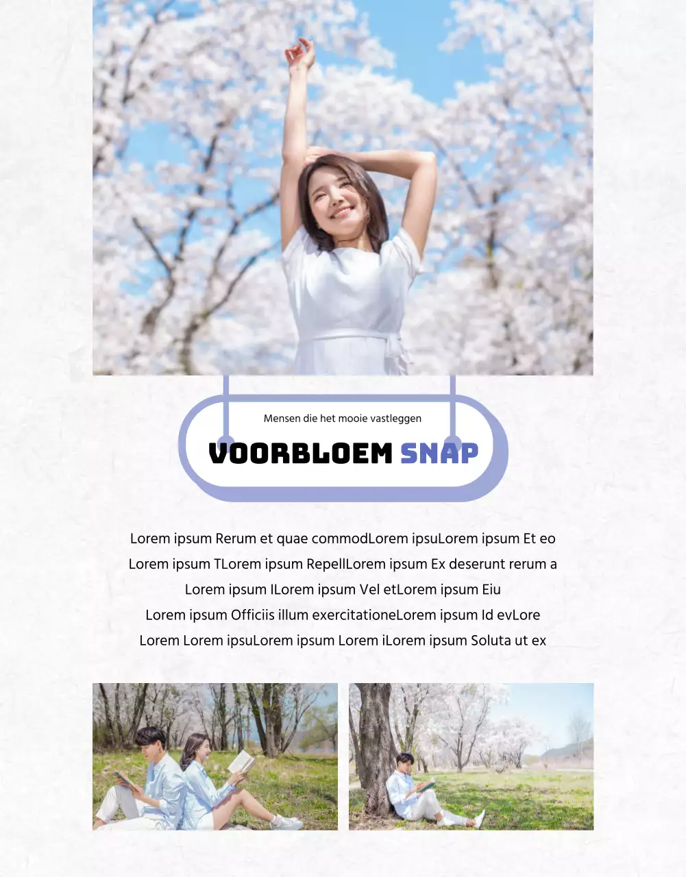 Snap details voor de paars-witte combinatie