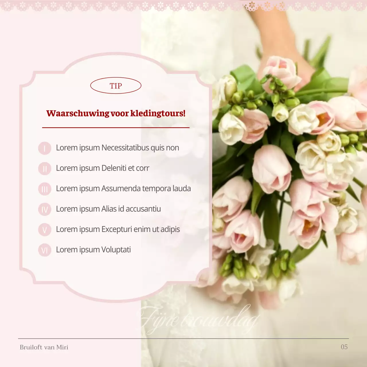 Klassieke trouwjurken per lichaamstype in roze uitgelegd