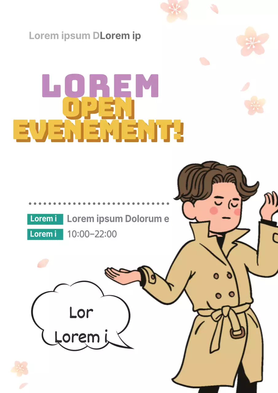 Een evenement promoten waarbij de opening wordt aangekondigd van een tarotkaartenwinkel die gespecialiseerd is in tarotkaarten met bloemenfiguren