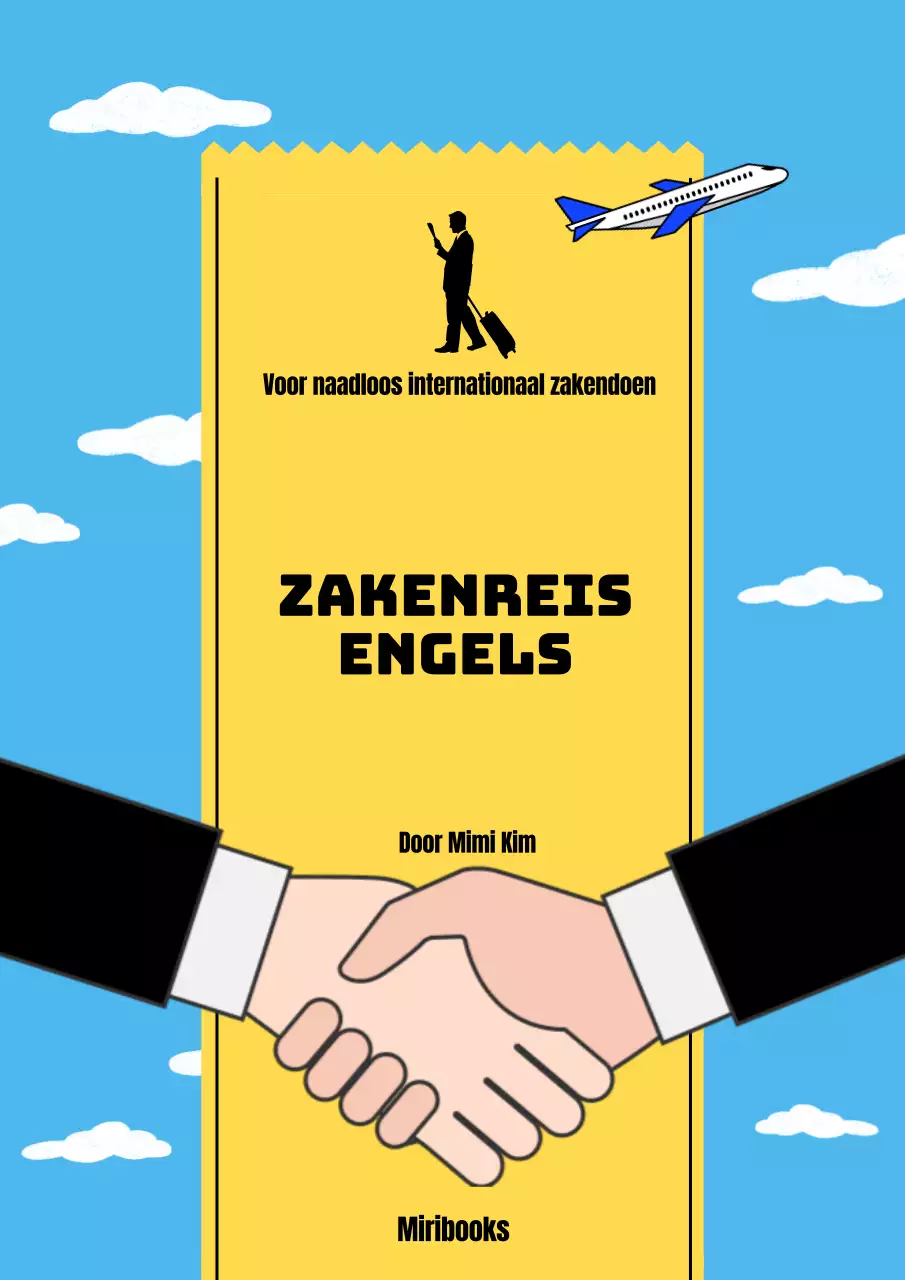 Eenvoudige Engelse sollicitatiebrief voor zakenreizen in lichtblauw