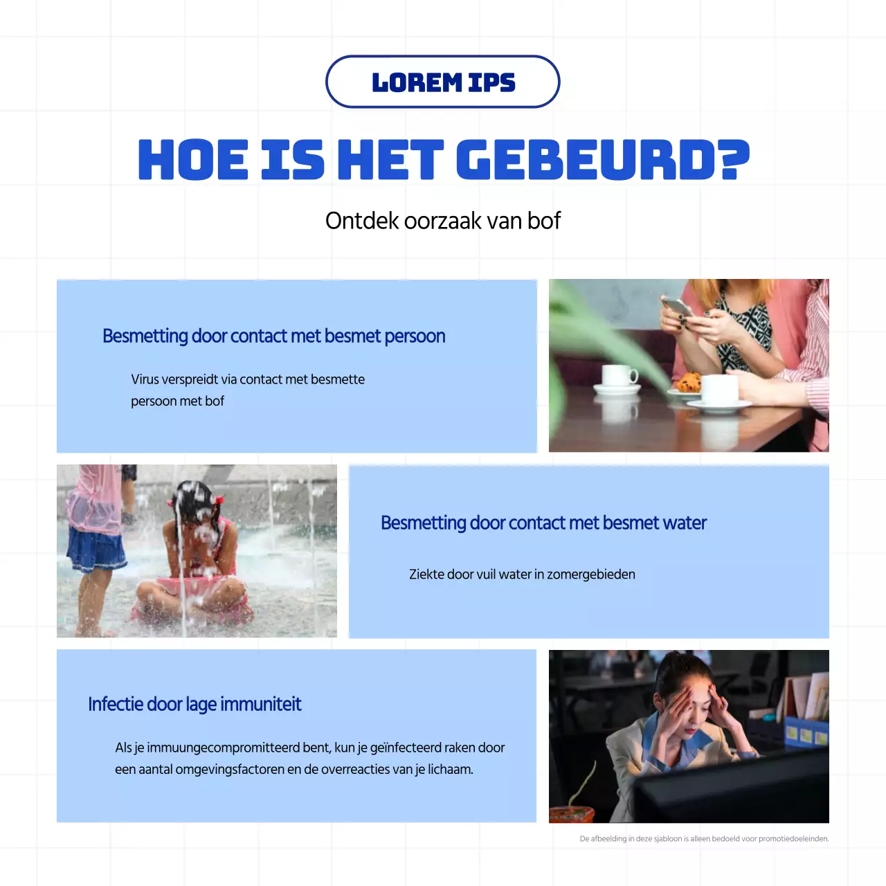 Nette conjunctivitis in lichtblauw en wit CardNews