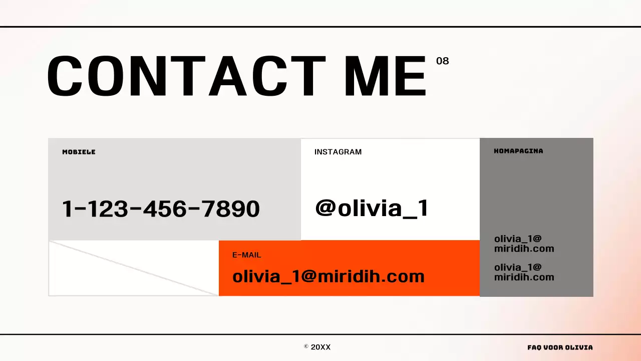 Een eenvoudige gradiënt concept infographic in oranje en wit Over ons