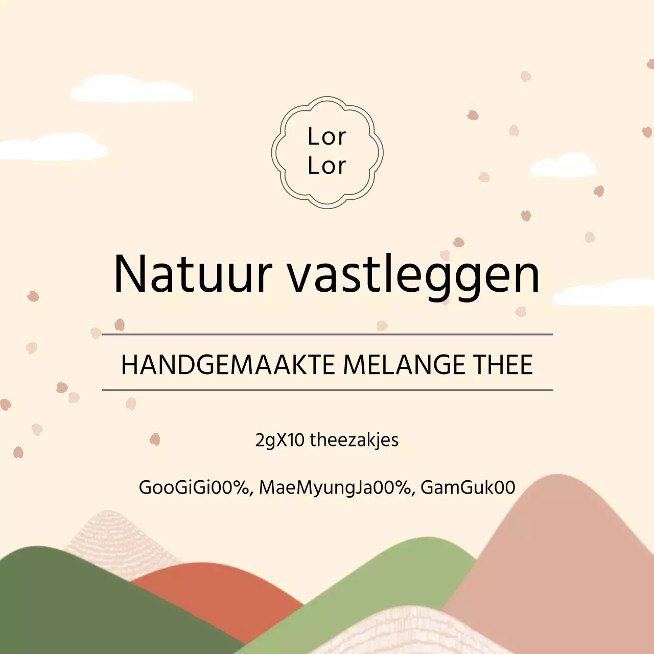 Pastel Kalmerende Gezonde Thee Stickers