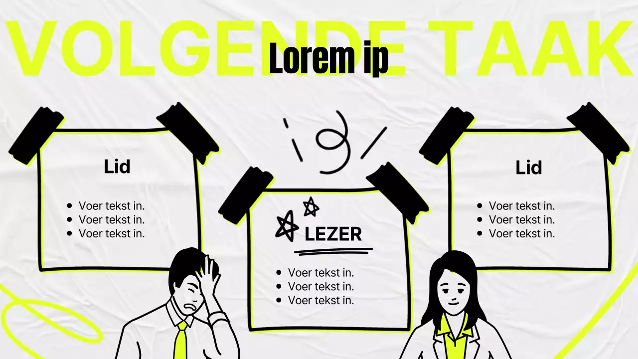 Eenvoudige studieminuten in geel en grijs