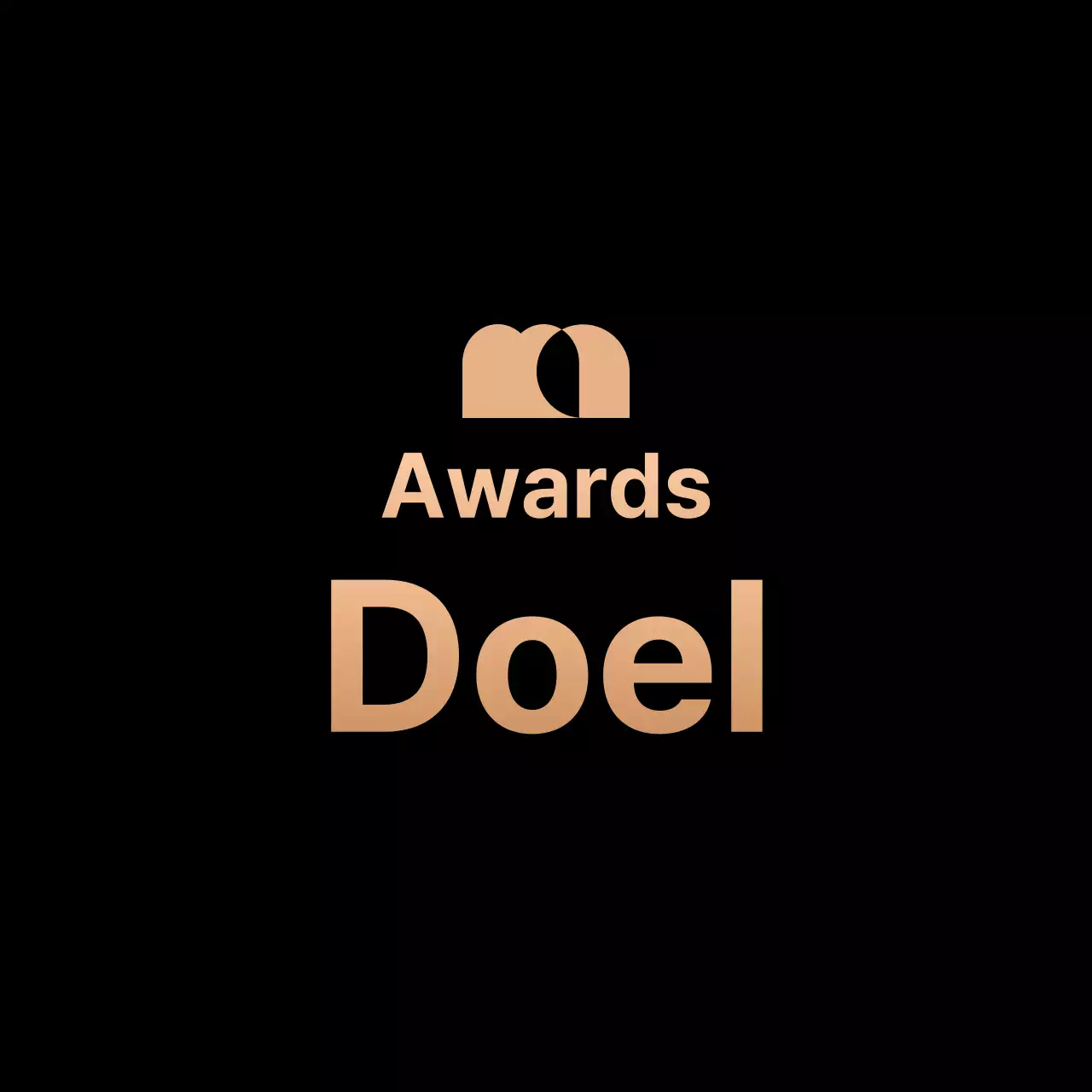 Promoot je awards met een goud en zwart logo en tekst