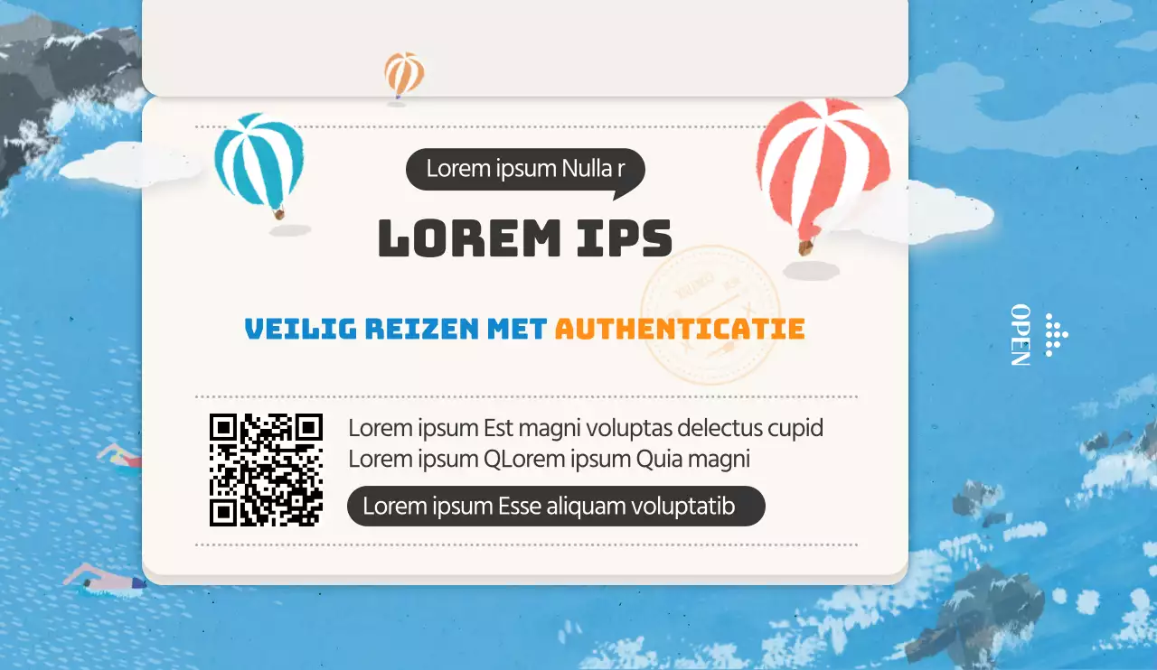 Koele blauwe kleuren Schoon paspoortconcept Campagnes voor veilig en beschermd reizen Promotie- en informatiemateriaal