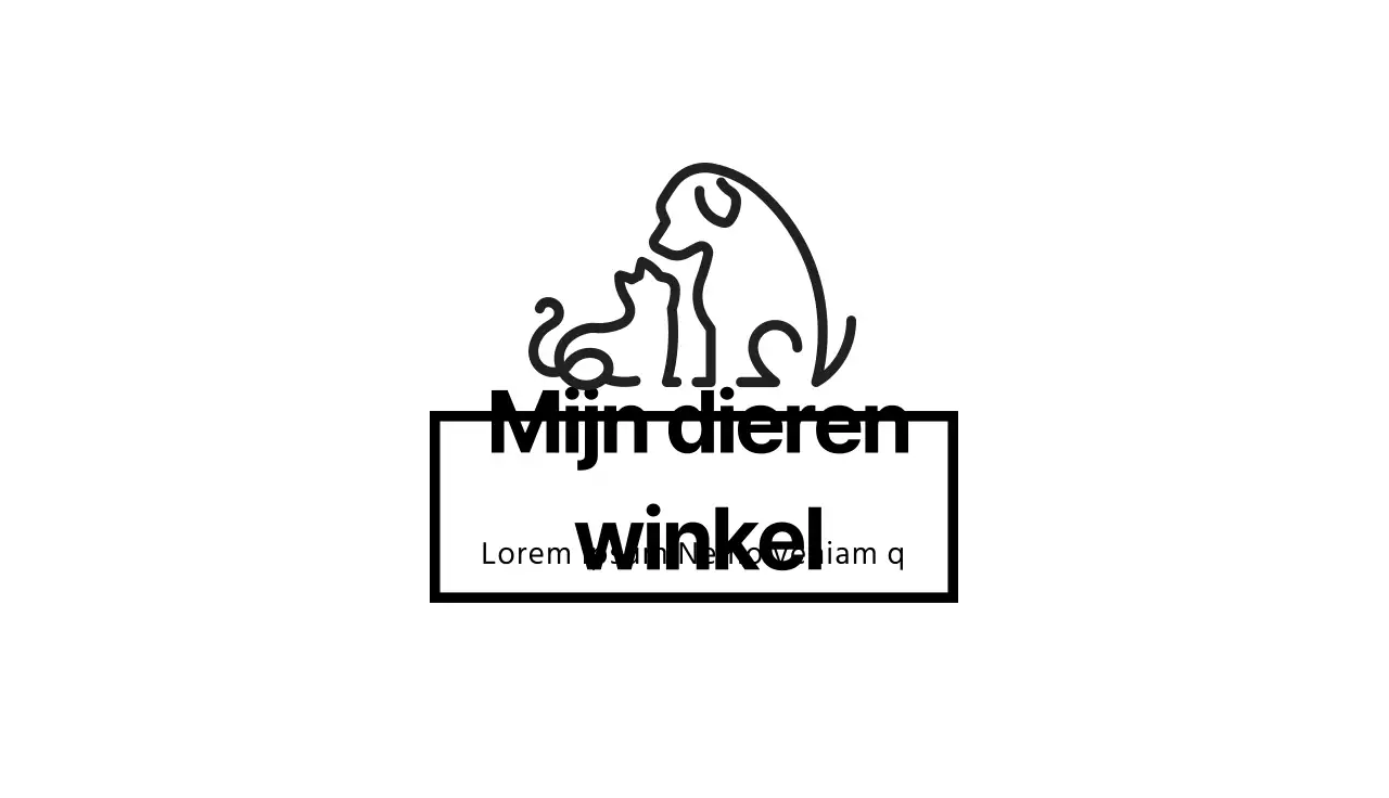 zwarte illustratie logo eenvoudig dier dierenwinkel