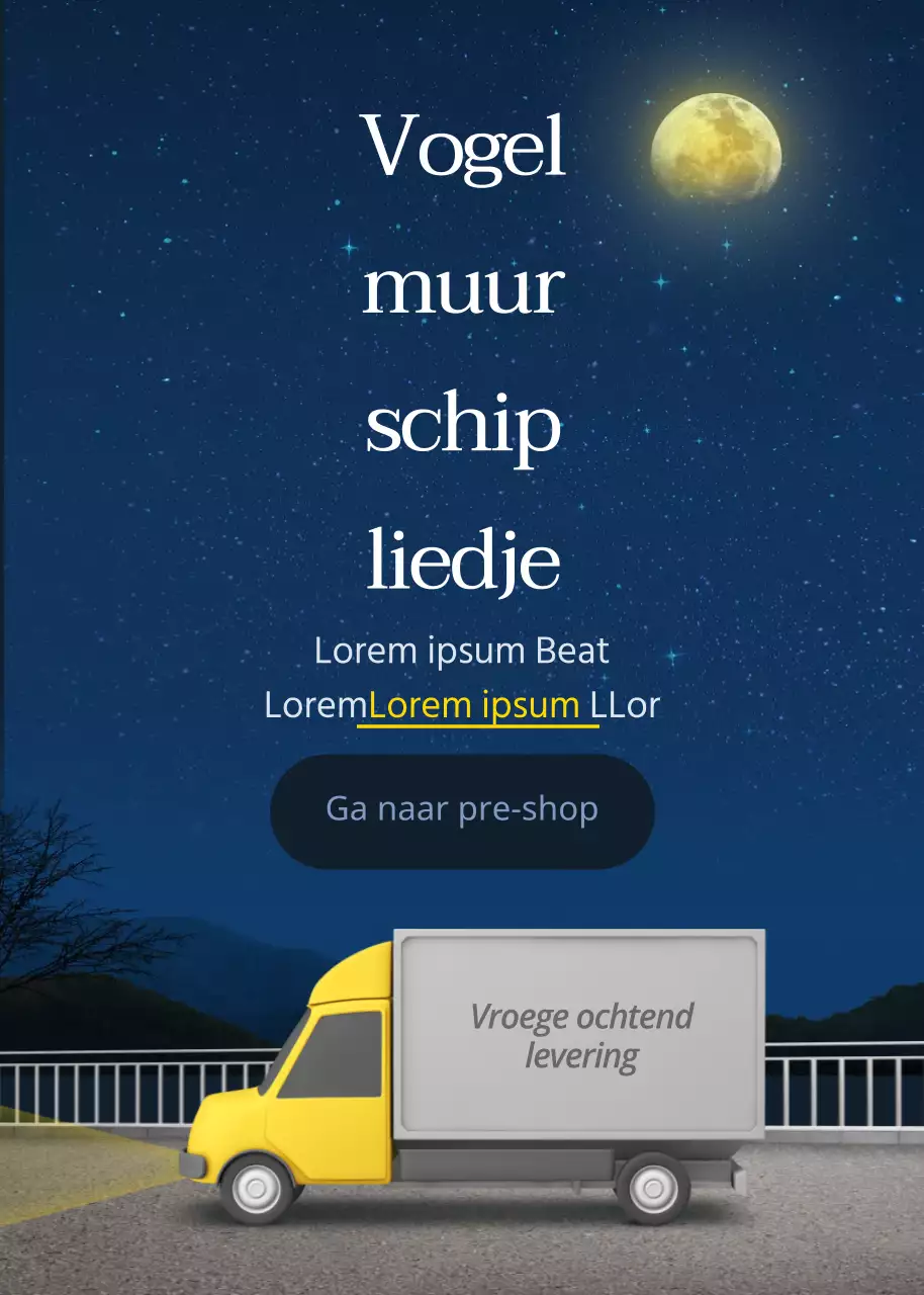 Vroege ochtend levering