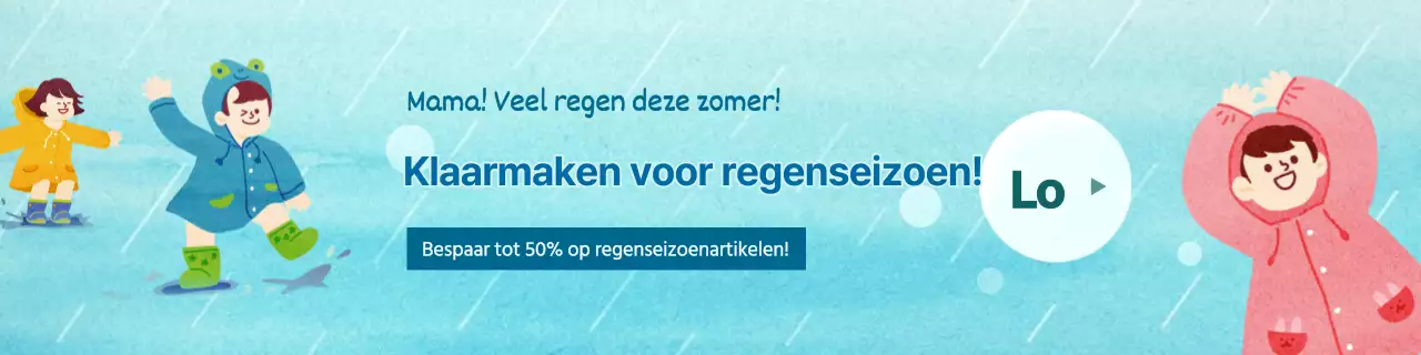 Voorbereiding op het regenseizoen met een schattig illustratieconcept in lichtblauw