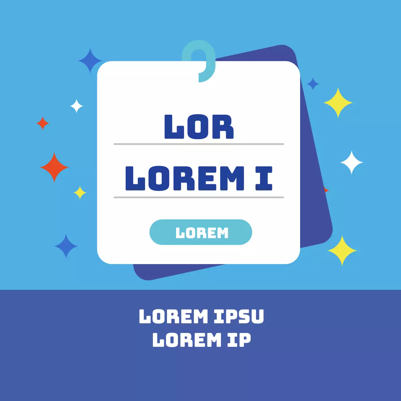 Blauw geïllustreerd label voor leveringsoverzicht