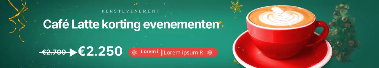 Groene kerst winter foto café advertentie