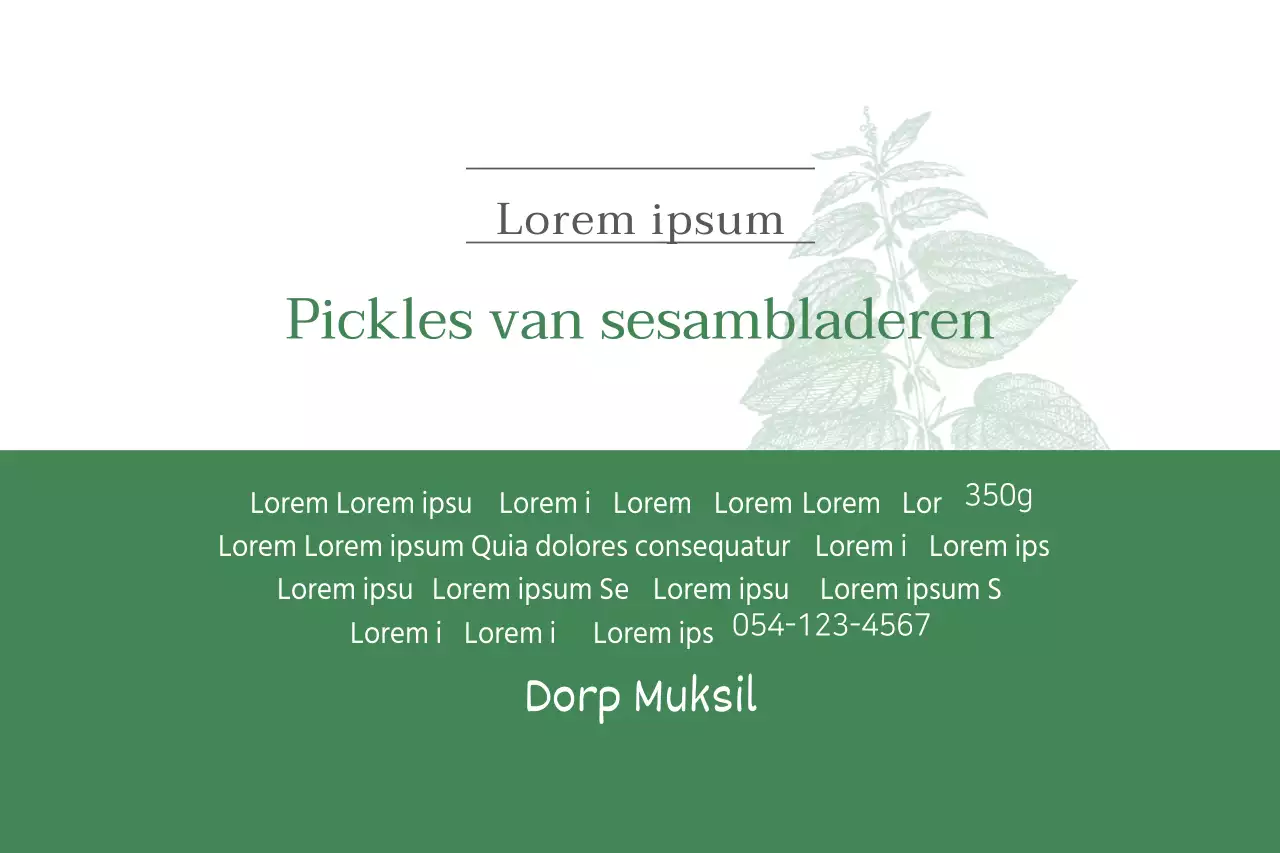 Pickles van sesambladeren